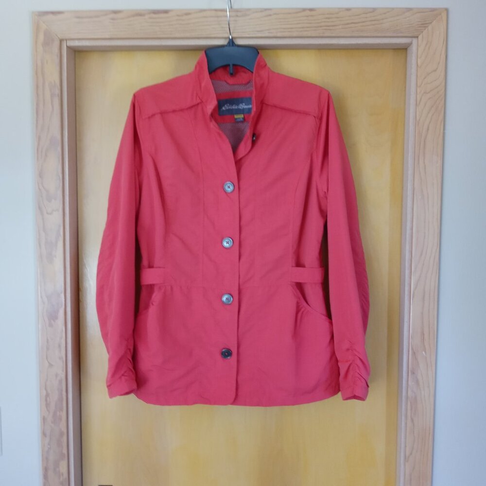 Eddie Bauer Travex Spring Jacket Coral Orange Medium